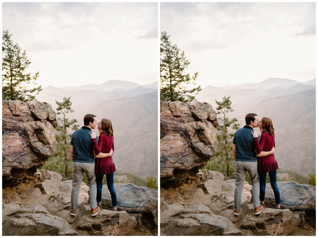 Lookout Mountain Colorado Couple Session during sunset 